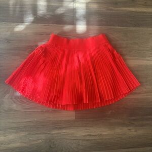 lululemon athletica Red Pleated Skater Skirt